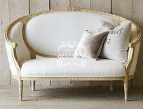 European-style solid wood double carved sofa simple modern living room sofa combination old high-end hotel sofa chair