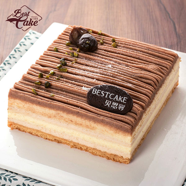 bestcake 贝思客 朗姆香栗慕斯蛋糕 2.2磅 京东优惠券折后￥168限地区配送包邮