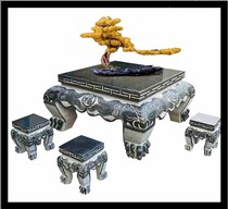 Stone table marble carved square table elephant board stone table stone bench stone bench tea table courtyard garden outdoor terrace home