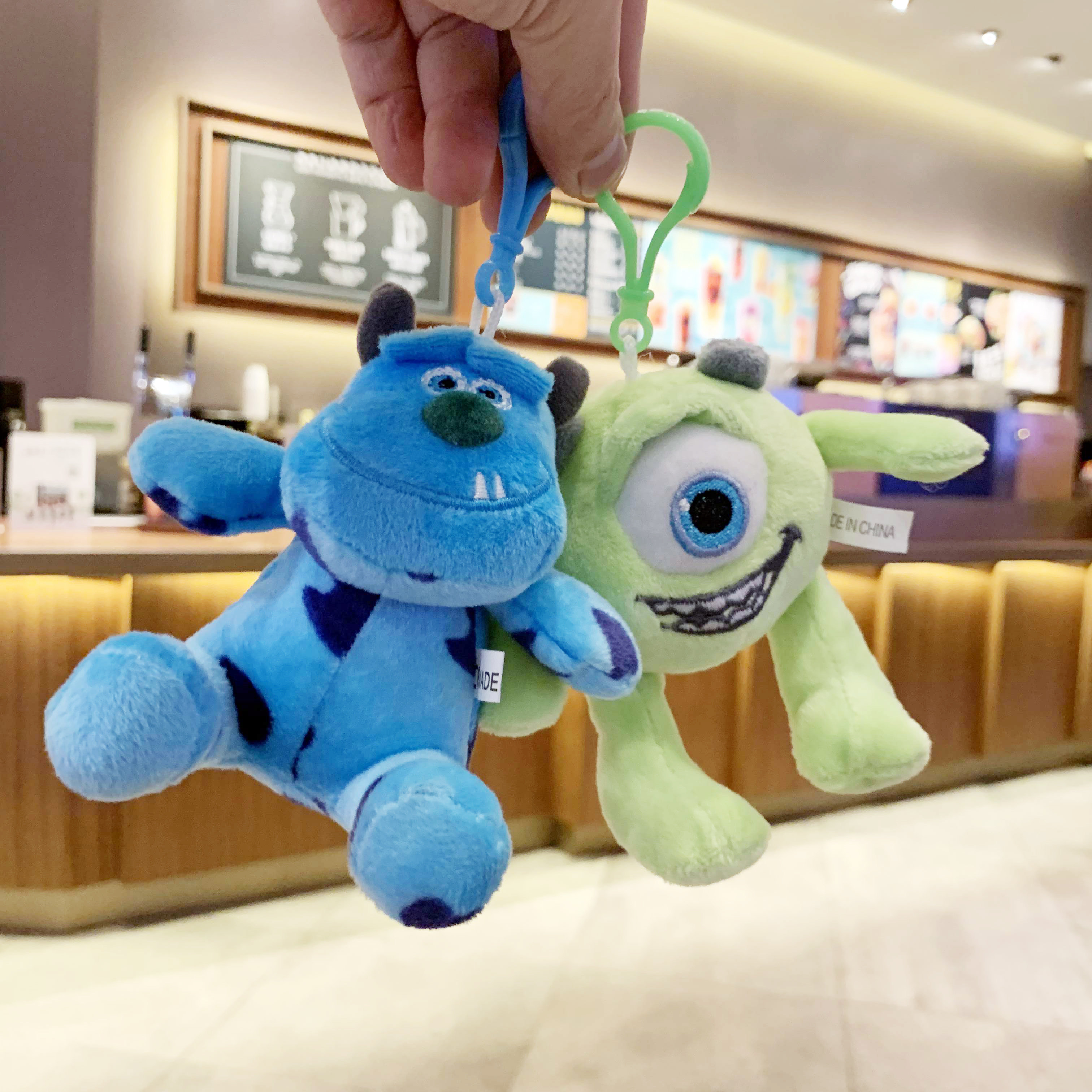 Mao monster Sullivan pendant doll backpack ins key chain doll pendant bag plush schoolbag big eyes