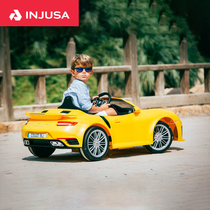 INJUSA cool sports car 911 children Electric Car sports car toy car four wheel can seat men and women children stroller 7