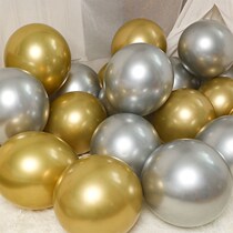 Metal gold silver balloon birthday arrangement balloon decoration activity scene thickened explosion-proof Childrens Day