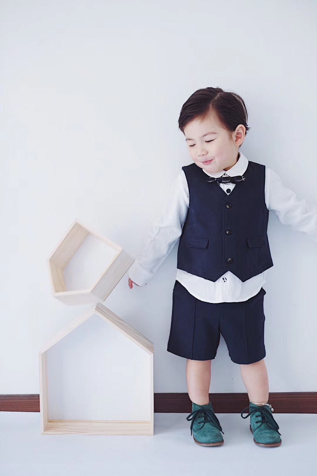 Giải phóng mặt bằng, vụ nổ trở lại! Nặng! Váy sinh nhật quý ông nhỏ vest vest (không bổ sung) - Áo sơ mi áo sơ mi trẻ em nữ đẹp
