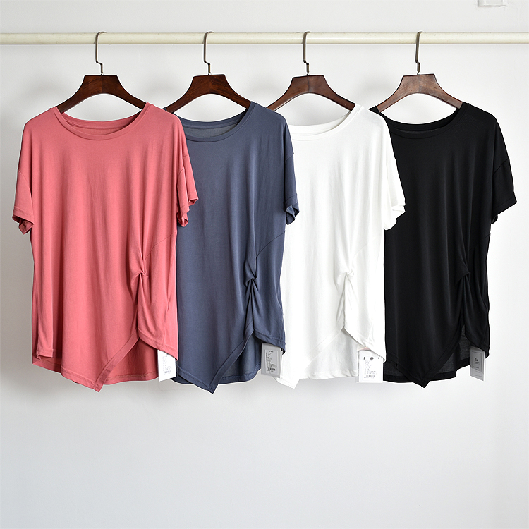 Short sleeve uniform female loose irregular combined adult square dance dress classical modern dance skill yoga