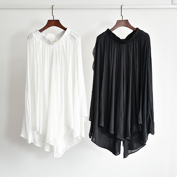 China Wind Cotton Silk Linen Open Fork Broadlegged Pants Modern Dance Practice Gongfu Pants Classical Dance Folk Dance Out of the Costume