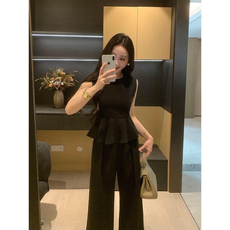 Xinyi [High Intelligence Ideal Type] Sand-Colored Suit with a Blazer for Lunch Break + Long Pants Set for Women, Slightly Chubby, Slimming Two-Piece Set
