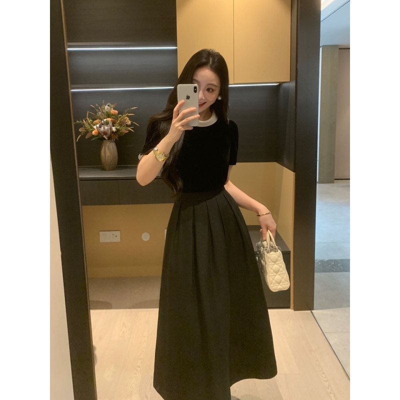 Xinyi【Elegance Unchanged】100% Mulberry Silk Velvet Blouse for Women + Skirt Set for Slightly Plump Women Xinyi【Elegance Unchanged】100% Mulberry Silk Velvet Blouse for Women + Skirt Set for Slightly Plump Women