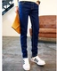 Tinh thần xã hội quần thủy triều quần jeans nam Slim lỗ nhỏ chân nhanh tay lưới đỏ với quần quần nam