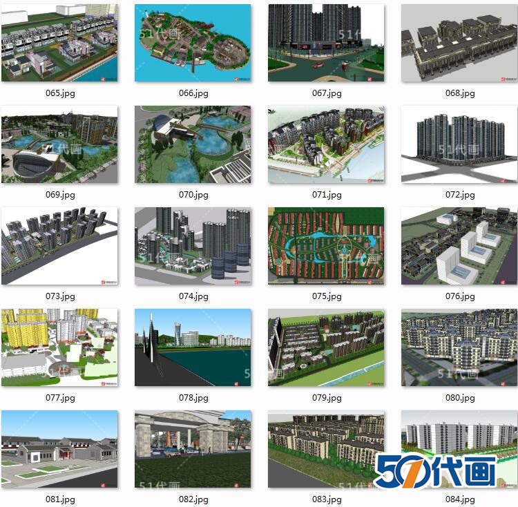 T507小区景观规划总平面图居住区住宅园林绿化总图设计SU...-6