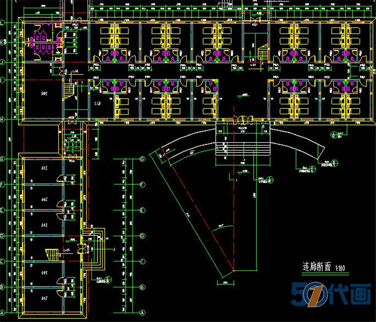 T196养老院CAD施工图纸老年公寓敬老院老年人活动中心平面...-4