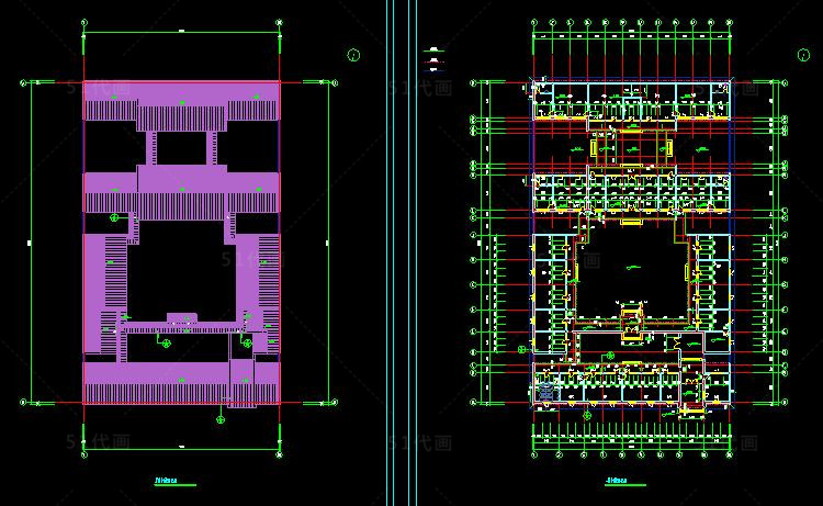 T2014中式四合院CAD图纸SU模型建筑设计施工图庭院平面立面...-7