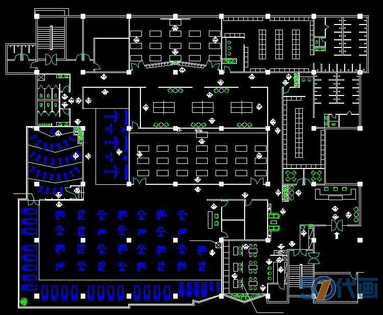 T190健身器械平面图块健身房休闲会所器材CAD图纸图库设计...-5