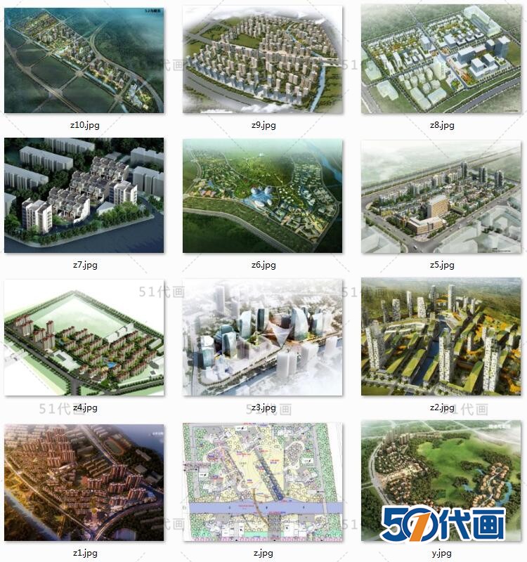 T2192居住区建筑景观规划设计方案住宅小区CAD总平面图SU模...-10