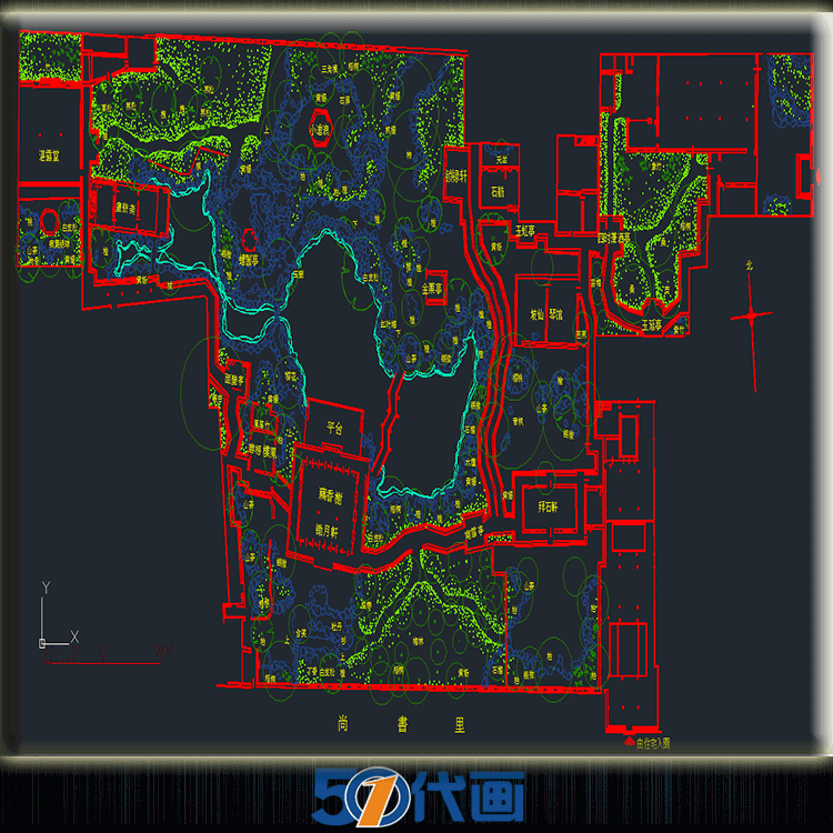 T2196中国古典苏州名园景观园林CAD平面图建筑环艺设计总平...-4