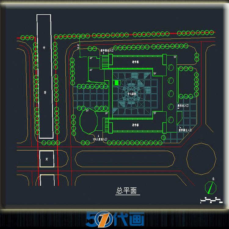 T2138小中大学学校校园建筑规划景观方案设计CAD效果图素材...-13