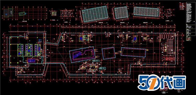 T1698 196米超高层现代风格知名企业办公楼建筑设计CAD施工...-11