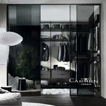 Black glass Black tempered glass Craft glass Screen desktop glass Office partition Shower room glass customization