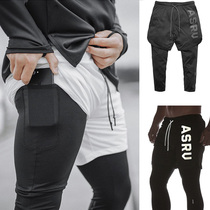 Muscle Sports Shorts Men Brothers Quick Dry Tight Pants ankle-length pants Outdoor Night Running Equipment Europe and America Fitness Pants