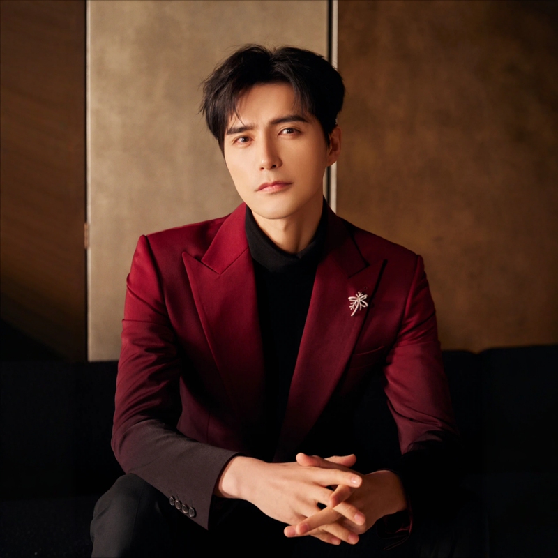 Ayunga Celebrity-Inspired Burgundy Gradient Blazer for Men, Business Shoulder-Padded Formal Wear, High-End Fashion Suit