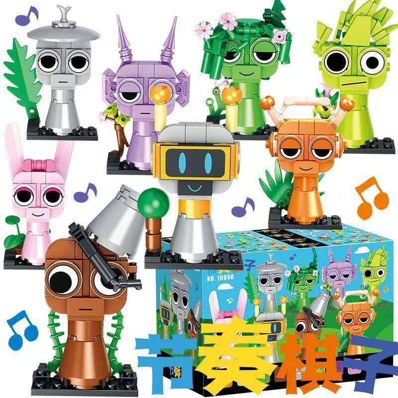 Rhythm Box Building Block Figures Full Set Game Peripheral Models Children's Educational Assembly Toys Gift Assembly Dolls