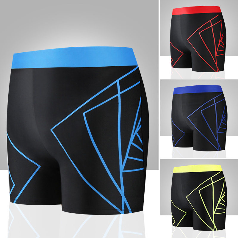 Large size swim pants new loose large size professional speed dry beach four corner shorts add adult swim pants