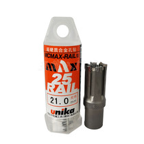 UNIKA Unica 21mm N-rail hollow superhard alloy drill bit 21*25L rail drill 1