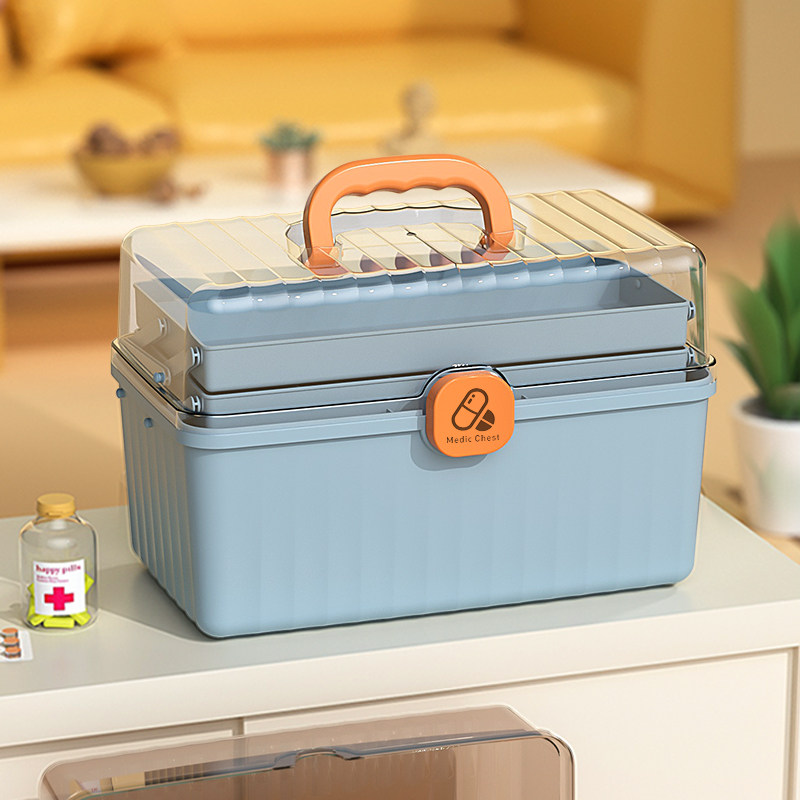Medicine box family household large-capacity multi-layer medicine box full set of emergency medical care medical storage medicine small medicine box