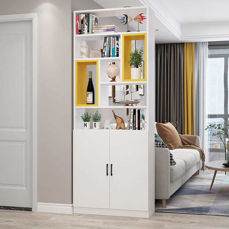 Solid Wood Entrance Door Facing Corner Xuan Cabinet Partition Shoe Cabinet Integrated Modern Minima Decoration Cabinet Living-room Disposal Cabinet