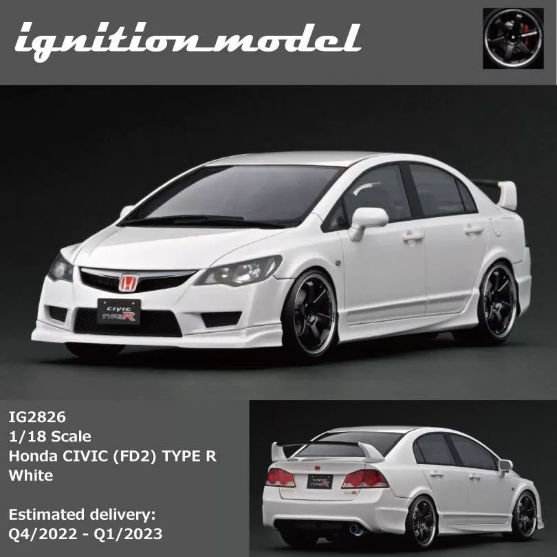 Новая продукция заказ ig iGnitation 1:18 Honda Civic CIVIC FD2 Type R смола модель автомобиля