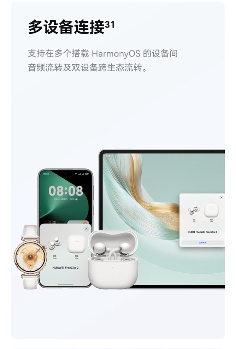 Наушники Huawei FreeClip 2 Rose Gold