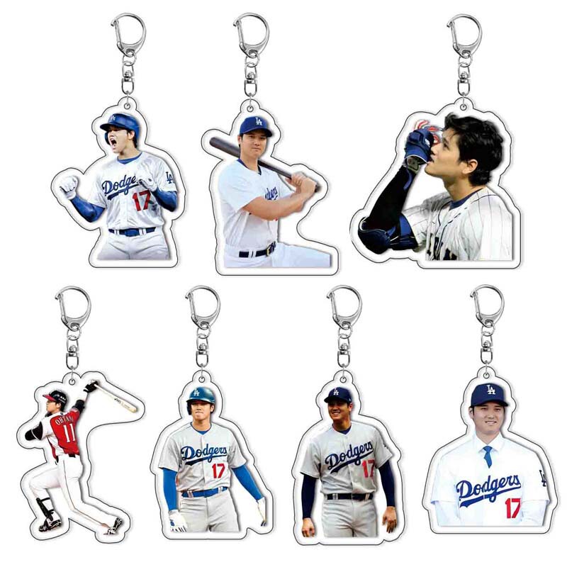 Ohtani Shohei Baseball Player Merchandise Acrylic Double-Sided Pendant Keychain Birthday Gift Charm