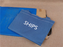 Catmimi55 Canton bags blue cotton ships double-sided Shopping Bag tote bag tote bag