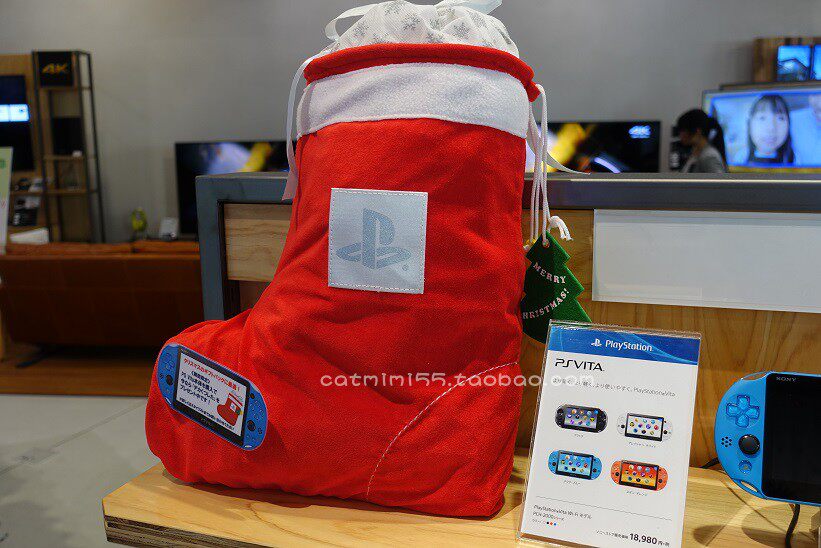 Japan PS Christmas Sox styling big red collecting bag bunches pocket Christmas tree small bell Bell Decorations