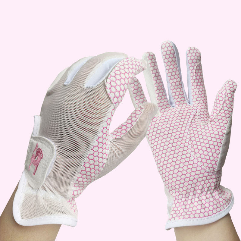 Summer children's breathable mesh equestrian gloves thin outdoor riding training silicone non-slip wear-resistant knight gloves