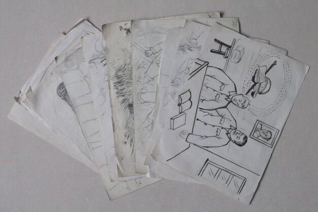 During the Cultural Revolution, pencil charcoal paintings were originally sketched and mixed with 14 antiques, nostalgic paper, antique and old objects collected and sold well.