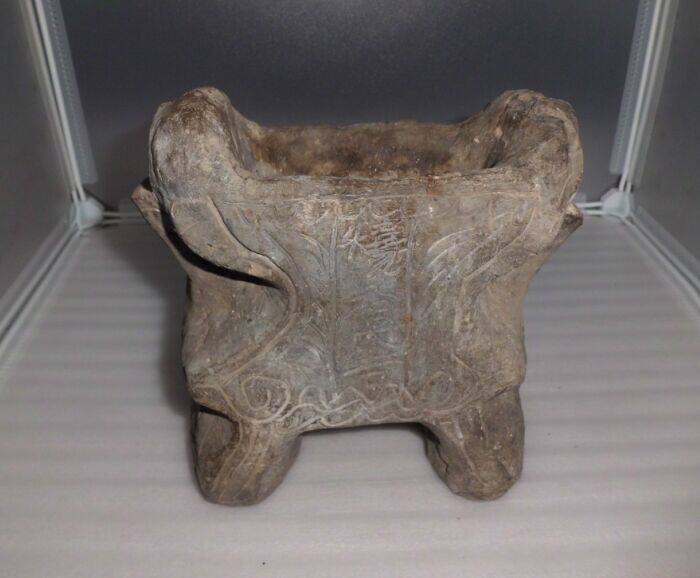 Old Green Brick Incense Stove Ancient Play With Nostalgic Brick Sculptor Miscellaneous Pendulum Pieces Old Objects Folk Collection