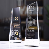 Iceberg top of honor Crystal trophy custom lettering Creative business annual meeting Excellent team staff medal custom