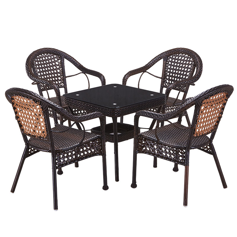 Wicker Chair Three Piece Balcony Table And Chairs Outdoor Small Wicker Chair Three Piece Balcony Table And Chairs Outdoor Small Coffee Combination Simple Leisure Wrought Iron