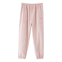 Catman Coral Fleece Pajamas Womens Winter Warm Plus Velvet Thickened Warm Pants Large Size Casual Wearable Home Pants
