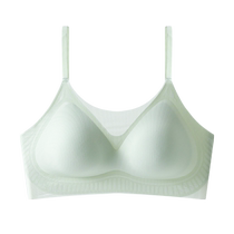 Catman Big Breast Showing Small Breast Underwear Womens Summer Thin Seamless Push-up Beautiful Vest Style Bra 2024 New Hot Style