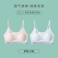 【Тонкий плечевой ремешок】 Цвет креветок + синий цвет (латексные подставки/антибактериальные и анти-Мит)