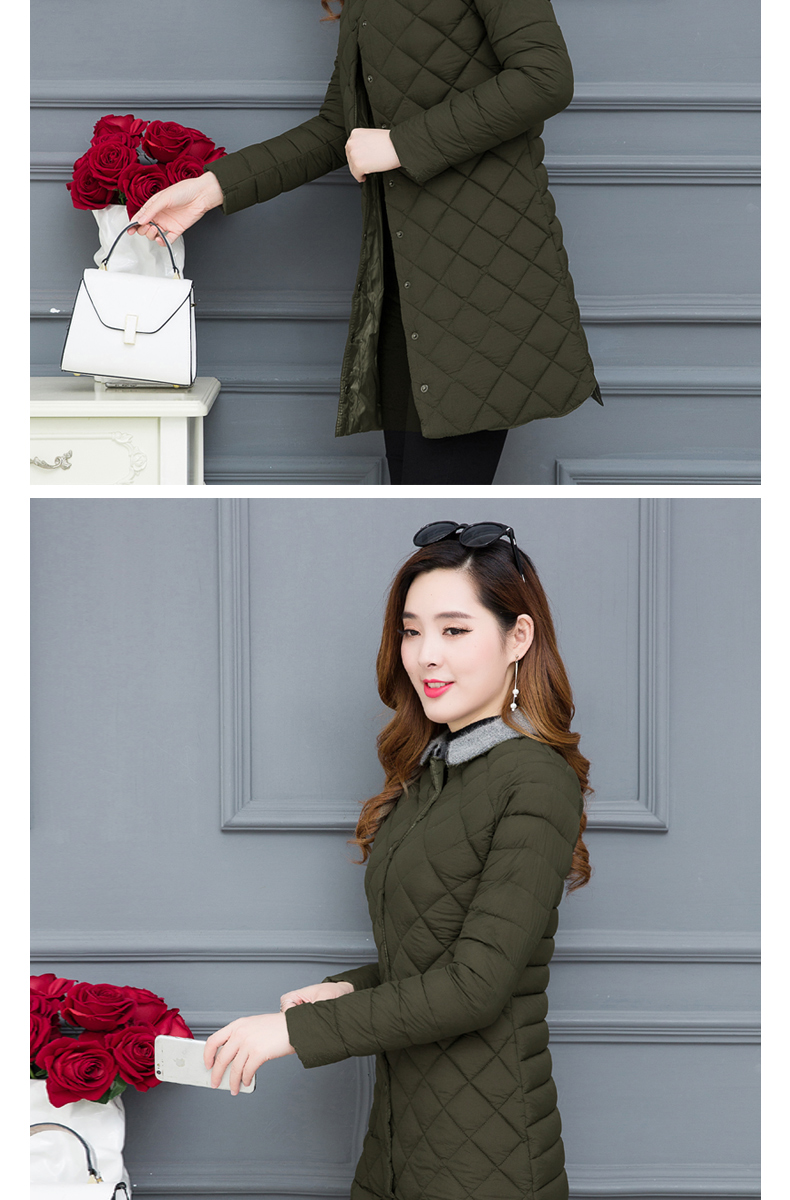Quần áo cotton chống mùa nữ 2018 mới áo khoác cotton nhẹ nữ dài Phần mỏng phiên bản Hàn Quốc của áo khoác cotton mùa đông cỡ lớn áo khoác phao nữ dáng ngắn