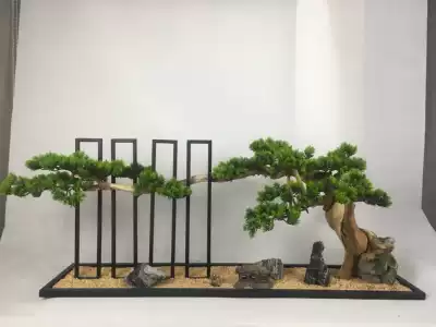 New Chinese simulation plant cliff bonsai model room home porch decoration desktop decoration