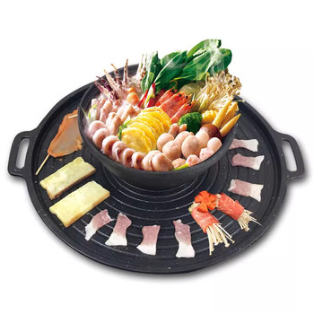 Commercial shabu-shabu all-in-one pot medical rice stone yuanyang clear soup pot