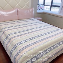 Yazan Coarse Cloth Bed Mat Cool Mat Spring Summer Washout Thickened Foldable Pure Cotton Mat New Gauze Sheet Non-slip