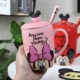 Mickey Winnie gấu phim hoạt hình cô gái trái tim cốc có nắp muỗng ăn sáng cà phê dễ thương cốc nước siêu dễ thương cốc gốm - Tách