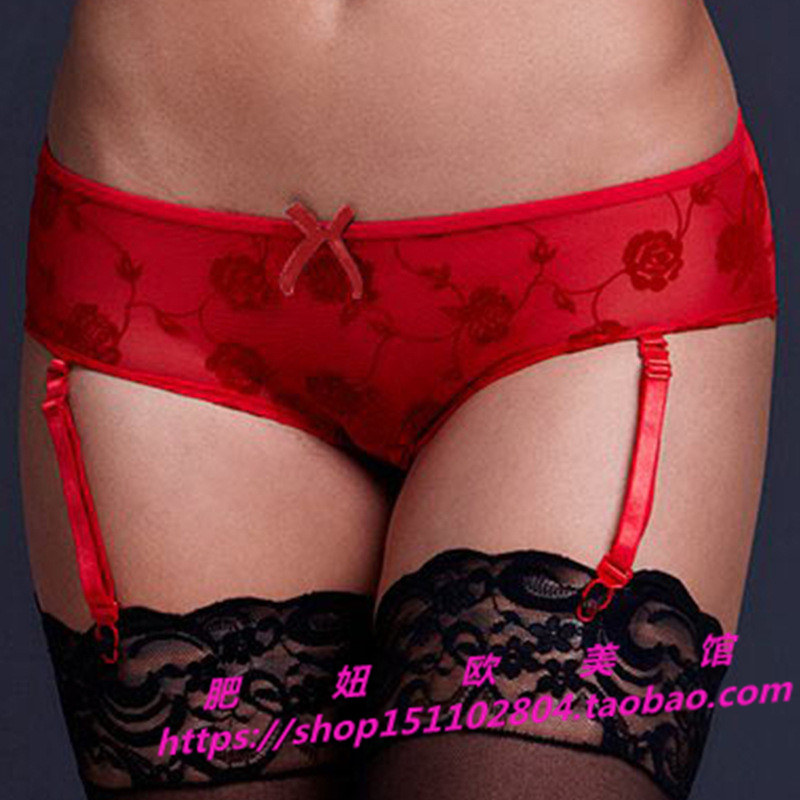 Cô gái béo người phụ nữ béo garter nữ XL béo MM dây đeo nửa quần dài gợi cảm hơn với đồ lót nóng bỏng dây nịt bít tất ren gợi cảm