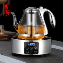 Cooking teapot Glass single pot teapot set High temperature resistant transparent teapot Kung Fu health white tea black tea electric ceramic stove