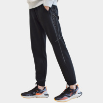 Li Ning fleece sports pants mens trousers winter mens badminton series warm closing sweatpants AKLR805