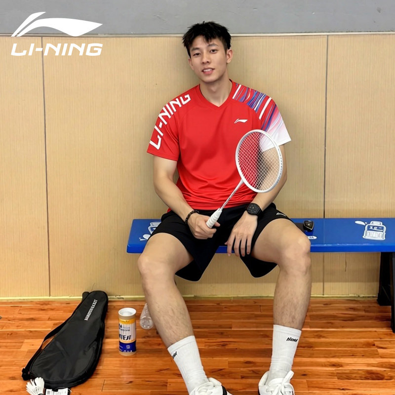 ชุดแบดมินตันรุ่นใหม่ของลี่หนิง สำหรับทั้งชายและหญิง แห้งเร็ว ซึมซับเหงื่อ ใส่สบาย ชุดแข่งขันกีฬามืออาชีพ Aatv045